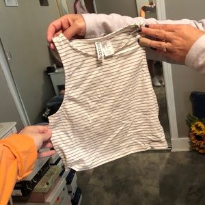 2/$15 striped crop tank